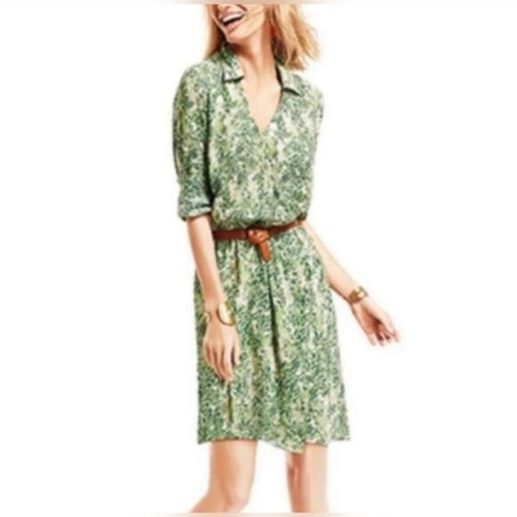 CAbi Leaf Print Wrap Dress SZ S - Picture 1 of 5